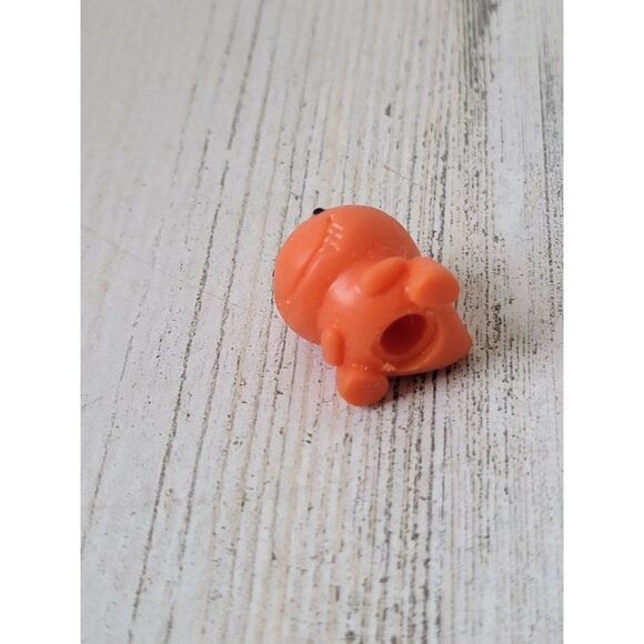 Orange miniature rubber Trex dinosaur toy figure - Picture 4 of 4